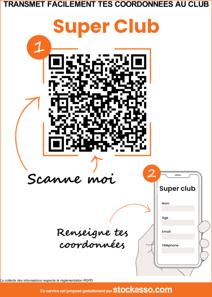 Fichier PDF à scanner pour les nouveaux adhérents